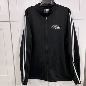 NFL Baltimore Ravens Black and White Lightweight Track Jacket